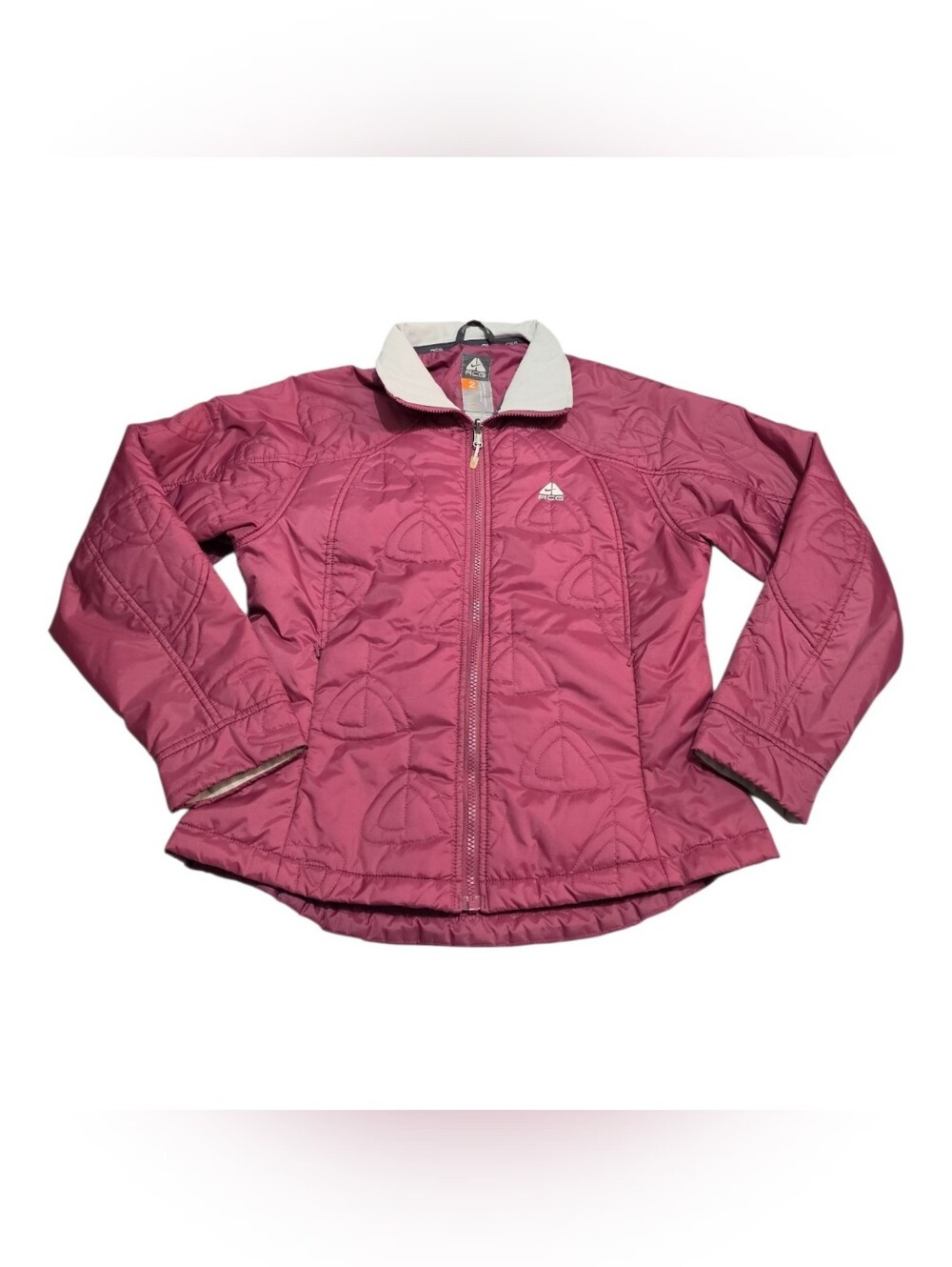 Vintage Nike ACG Y2K Womens Quilted Jacket Magenta Pink Medium Puffer Full Zip